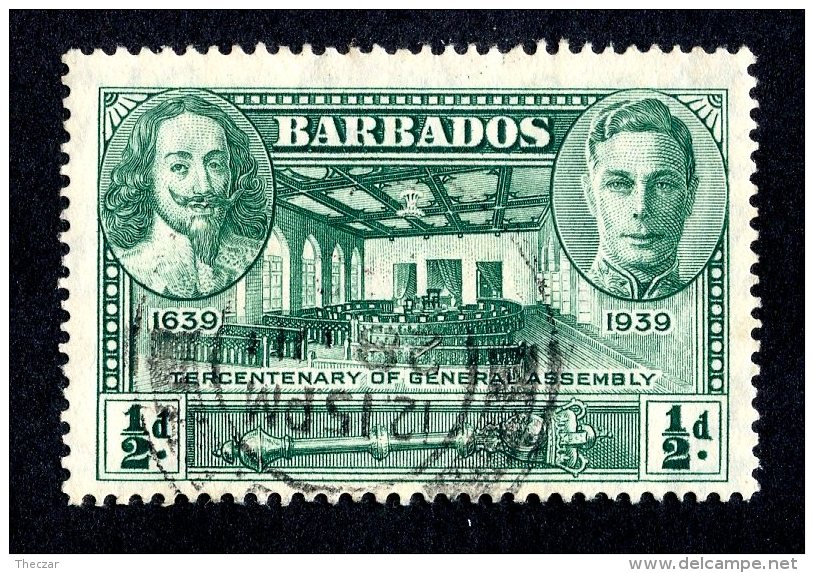 3343x)  Barbados 1939 - Sc# 202 ~ Used  (scv $2.00) - Barbades (...-1966)