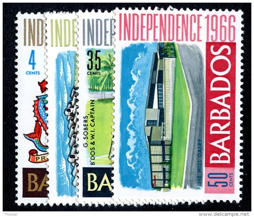 3352x)  Barbados 1966 - Sc# 290/93 ~ Mnh**  (scv $3.35) - Barbados (1966-...)