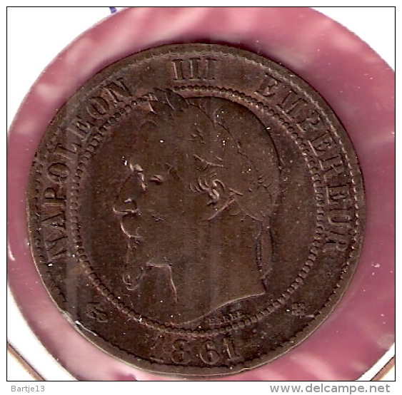 FRANKRIJK 10 CENTIMES 1861B - Andere & Zonder Classificatie