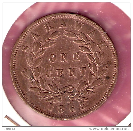 SARAWAK 1 CENT 1863 UNC ORIGINELE KLEUR SCHAARS IN DEZE KWALITEIT - Sonstige – Asien