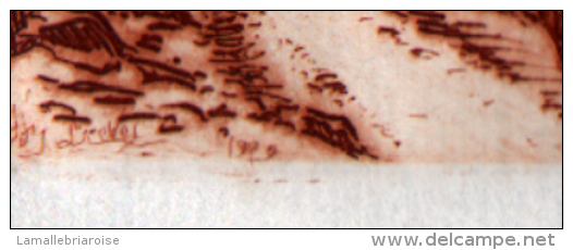 ESTAMPE: SIGNEE JJY LREVES ( ORTHOGRAPHE A VERIFIER ) -  05 - HAUTES ALPES  - PAYSAGE DE MONTAGNE - Estampes & Gravures