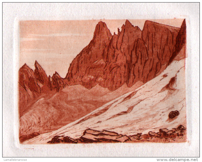 SANGUINE: JJY LREVES ( Vérifier L4orthographe ) -  05 - HAUTES ALPES  - PAYSAGE DE MONTAGNE - Estampes & Gravures