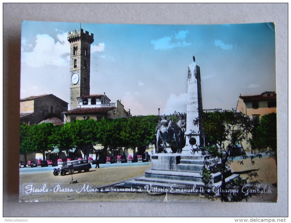 Fi1660)  Fiesole - Piazza Mino E Monumento A Vittorio Emanuele II E Giuseppe Garibaldi - Firenze (Florence)