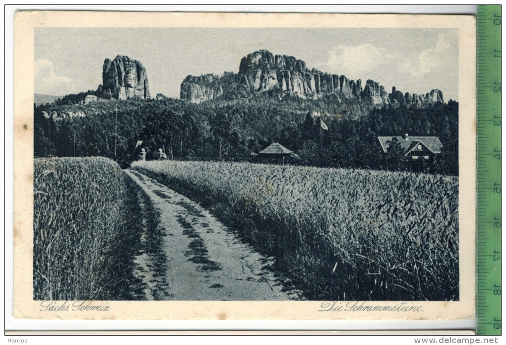 Sächs. Schweiz, Die Schrammsteine Um 1940/1950, Verlag: Max Köhler, Dresden, POSTKARTE ,  Erhaltung: I-II - Bastei (sächs. Schweiz)