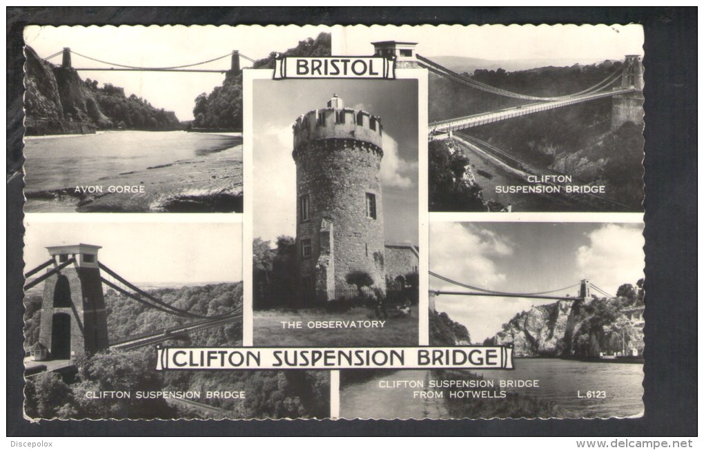 F715 Clifton Suspension Bridge  - Avion Gorge, From Hotweels - Bristol ( England, Uk ) Used 1963 - Small Size - Bristol