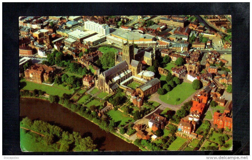 F725 Worcester Cathedral From The Air, Aerienne, Avion  - Used - Small Size - Other & Unclassified