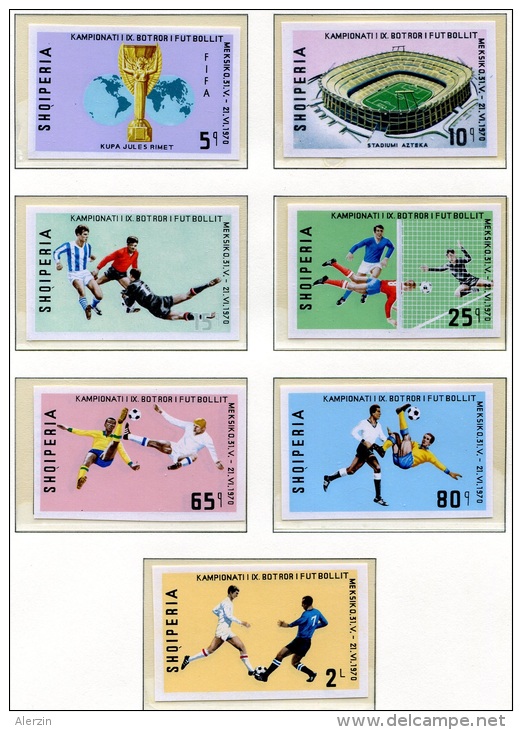 Soccer Football Albania #1418/24B 1970 World Cup MNH ** Imperf - 1970 – Mexico