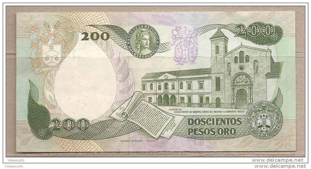 Colombia - Banconota Circolata Da 200 Pesos De Oro - 1989 - Colombia
