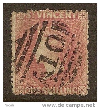 ST VINCENT 1872 1/- Lilac QV SG 20 U XYE0 - St.Vincent (...-1979)