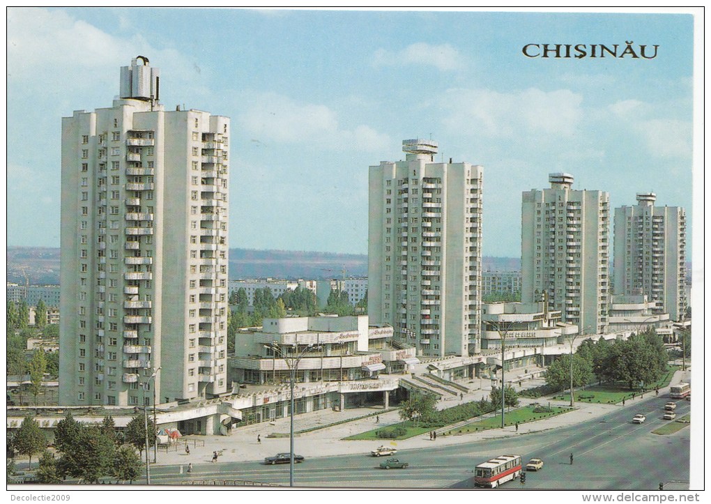 B7453 Bus Car Voiture  Ppeace Avenue   Kishinev Chisinau    2 Scans - Moldavië