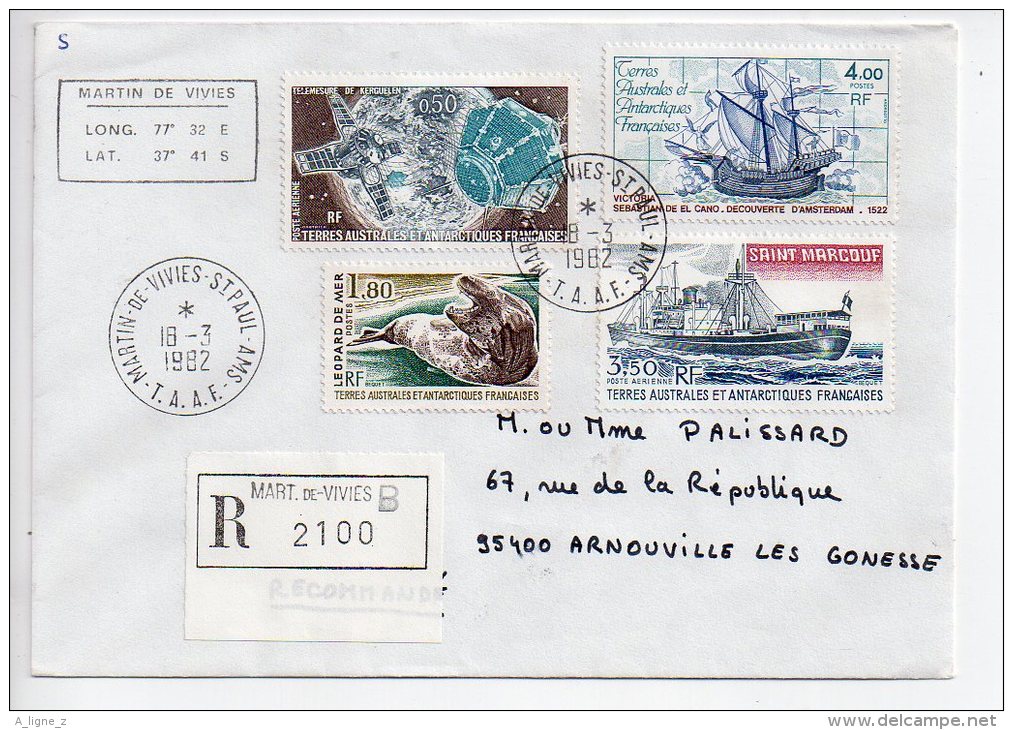 TAAF1 Enveloppe Alfred Faure Pont Aux Français Dumont D'Urville  T.A.A.F Terres Australes Et Antartiques Française - Lettres & Documents