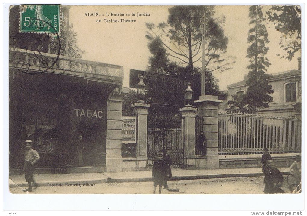 Alais - Alès ( Gard) - L'entrée Et Le Jardin Du Casino Théâtre - Alès