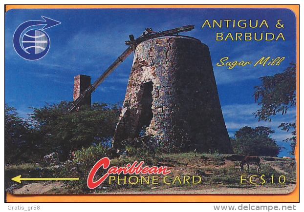 Antigua & Barbuda - ANT-3A, Sugar Mill, 3CATA, 40.500ex, 1991, Used As Scan - Antigua Et Barbuda