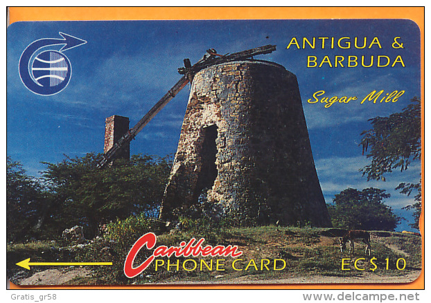 Antigua & Barbuda - ANT-4A, Sugar Mill, 4CATA, 11.500ex, 1992, Used As Scan - Antigua And Barbuda