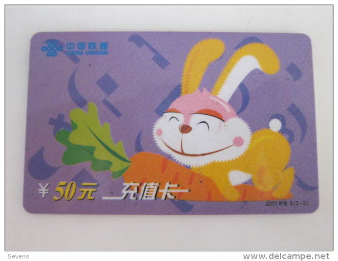 China Recharge Prepaid Phonecard,rabbit,used - Conigli