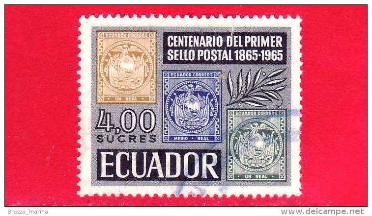 ECUADOR - Usato - 1965 - Centenario Del Primo Francobollo - 4 S - Ecuador