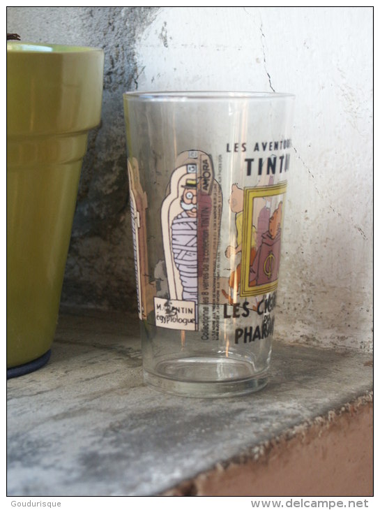 TINTIN VERRE TINTIN LES CIGARES DU PHARAON LONG DRINK HERGE - Tintin