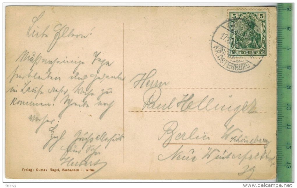 Werben An Der Elbe Vom Wehl Aus Gesehen  Um 1900/1910 Verlag: Gustav Nagel, Seehausen I. Altm.,  POSTKARTE, - Stendal