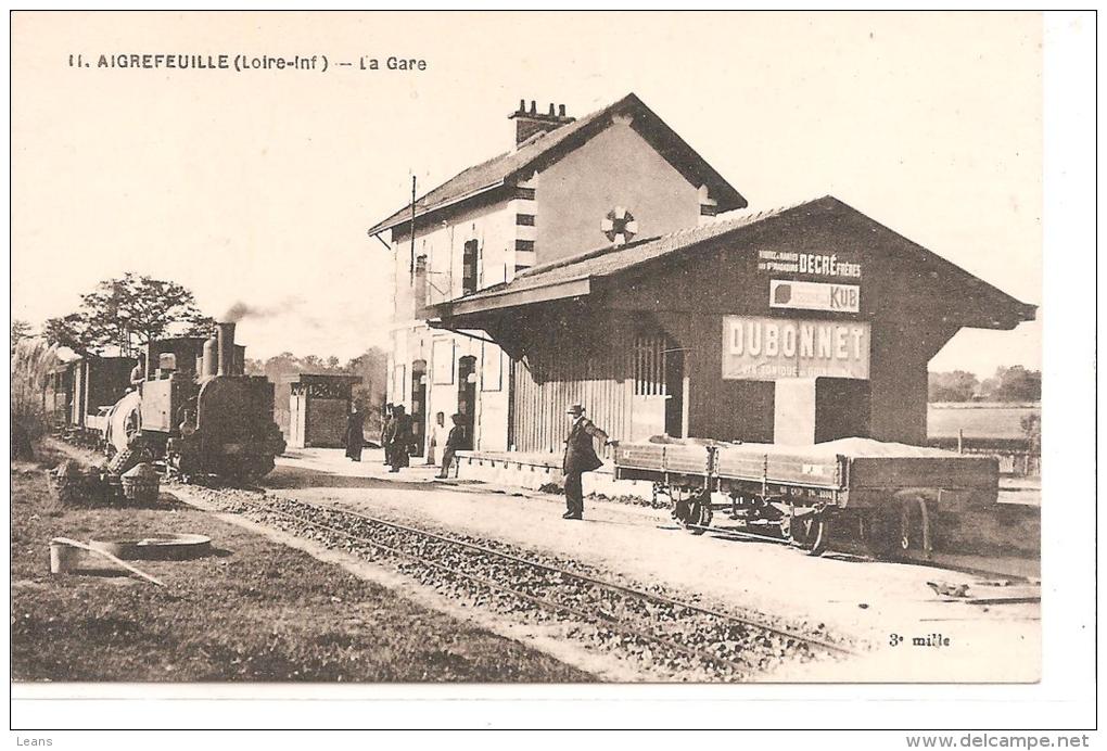 AIGREFEUILLE - La Gare Avec Train  - N°11 - Aigrefeuille-sur-Maine