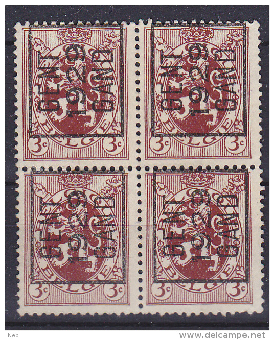 BELGIË - PREO - 1929 - Nr 204 A (Blok/Bloc 4) - GENT 1929 GAND - (*) - Typografisch 1929-37 (Heraldieke Leeuw)