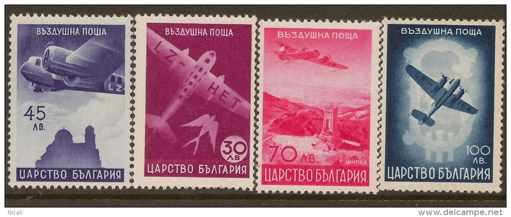 BULGARIA 1940 Air 30l - 100l SG 442/5 UNHM ZU325 - Poste Aérienne