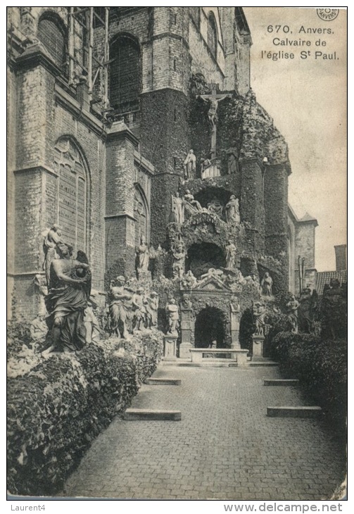 (864) Very Old Postcard - Carte Ancienne - Belgium - Anvers Calvaire De L'egise St Paul - Antwerpen