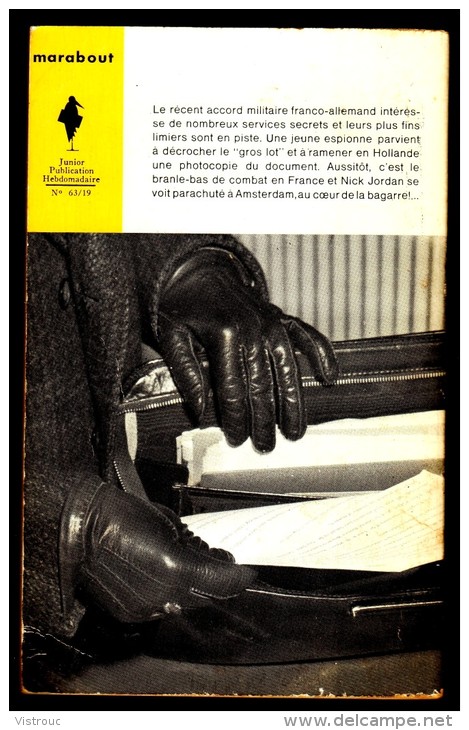 " CARTE BLANCHE A NICK JORDAN ",  Par André FERNEZ-  MJ  N° 248 - Espionnage. - Marabout Junior