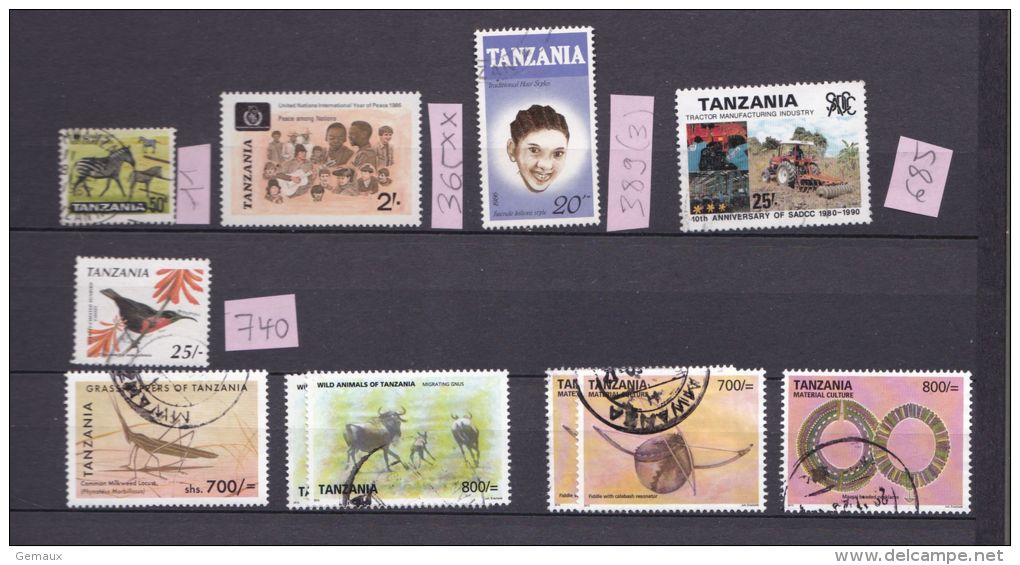 Tanzanie Avec Numérotation Michel   A VOIR - Tansania (1964-...)