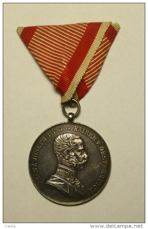 Austria Hungary Franz Joseph "Medal For Bravery I Class " Der Tapferkeit " 1914 Silver # 2 - Otros & Sin Clasificación