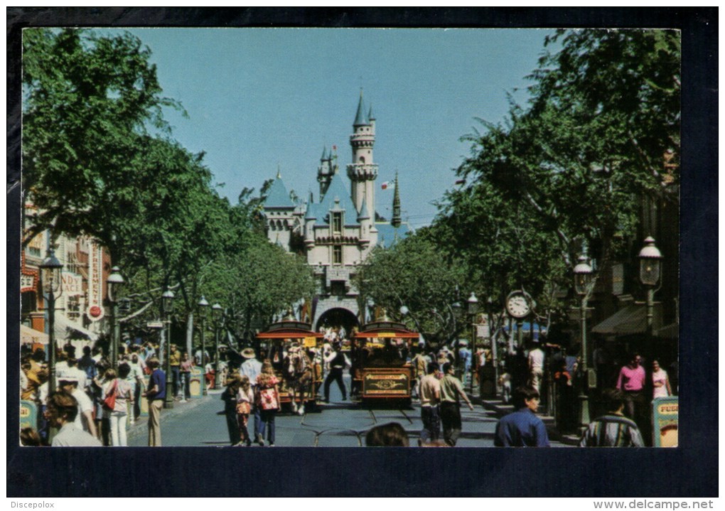 F795 Disneyland's Main Street - California - Bus Autobus - Not Used, Small Size - Disneyland