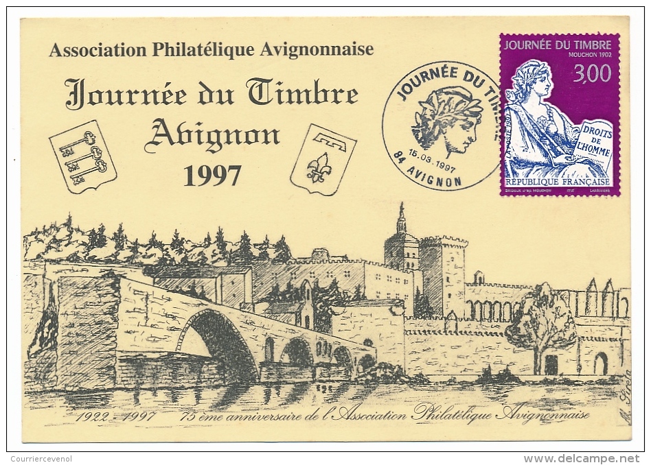 Carte Locale - Journée Du Timbre 1997 - AVIGNON - Lettres & Documents