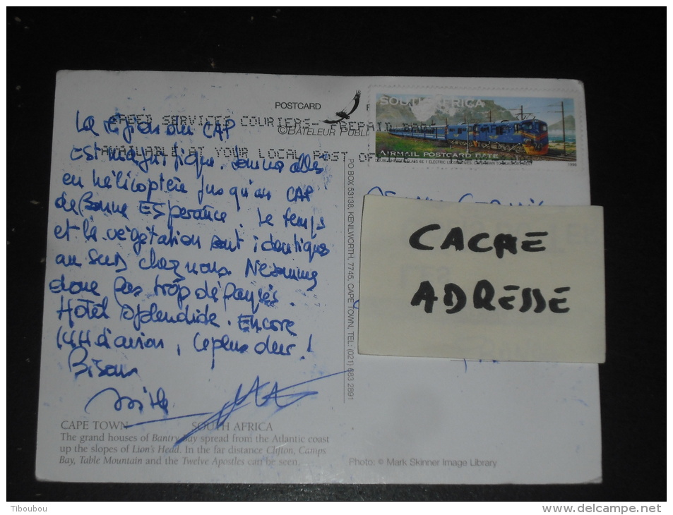 CPM AFRIQUE DU SUD SOUTH AFRICA - YT PA 36 - TRAIN BLEU LOCOMOTIVE - LE CAP CAPETOWN - - Lettres & Documents