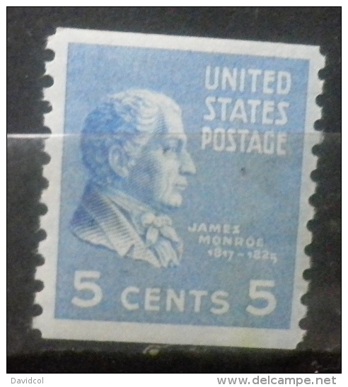 N746.-. USA.-. SCOTT #:845 .MH .-. COIL PERF 10.-. JAMES MONROE .-.CV US$ 5.00 / EUR  3.75 - Unused Stamps