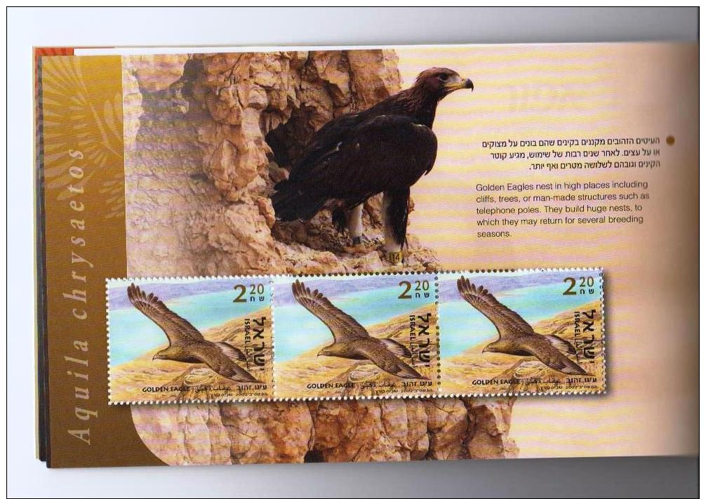 ISRAEL 2013 BIRD BOOKLET HOOPOE PRINIA GOLDFINCH EAGLE CRANE STORK - Booklets