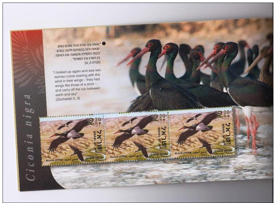 ISRAEL 2013 BIRD BOOKLET HOOPOE PRINIA GOLDFINCH EAGLE CRANE STORK