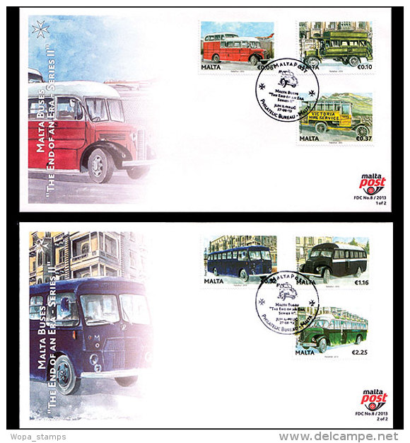 Malta 2013 First Day Cover - Malta Buses -'The End Of An Era- Series II' - Malte