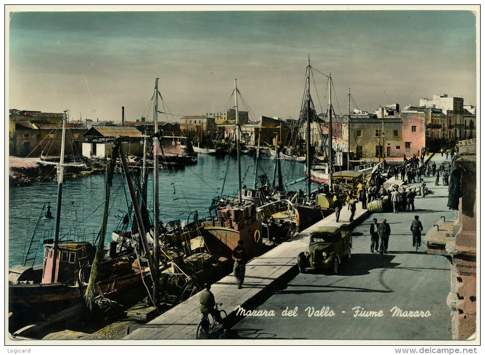 MAZARA DEL VALLO (TP)  FIUME MAZARO ANIMATA (SCREPOLATURE) 1953 - Mazara Del Vallo