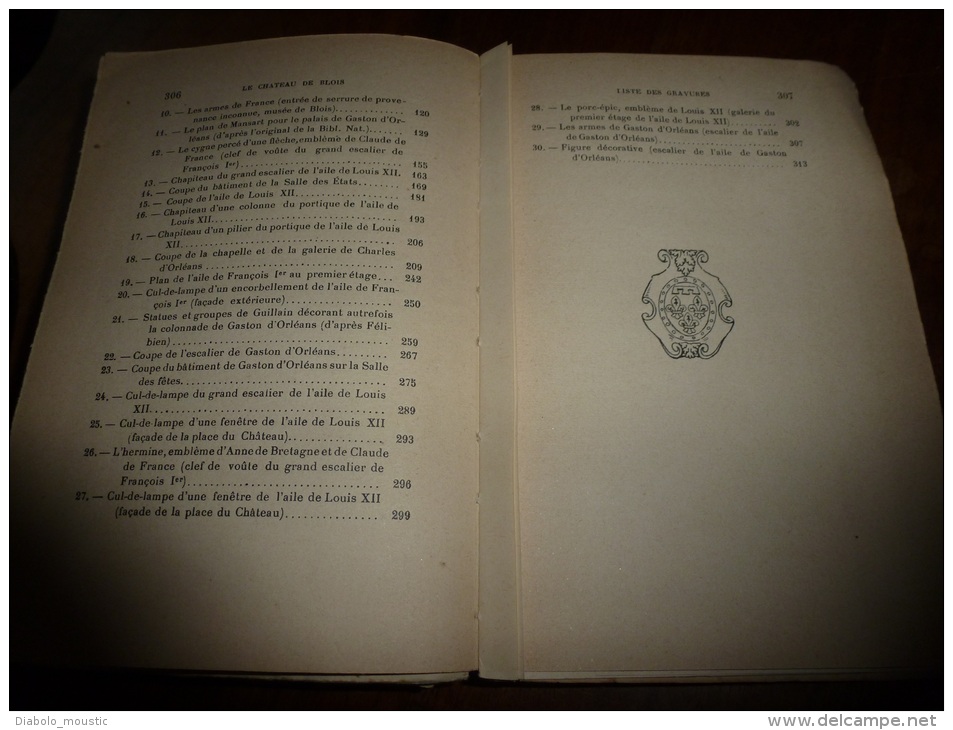 1922 Le CHÂTEAU de BLOIS notice historique et archéologique...par Frédéric et Pierre Lesueur..nombreuses photos,dessins