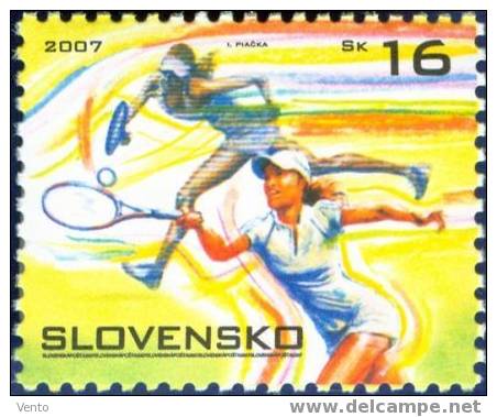 Slovakia 2007 Mi 552 ** Games, Tennis - Neufs