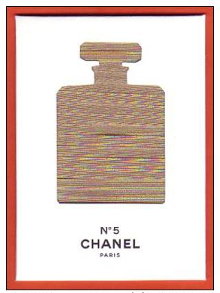 CARTE CHANEL N° 5 AVEC RUBANS DORES - Modern (from 1961)