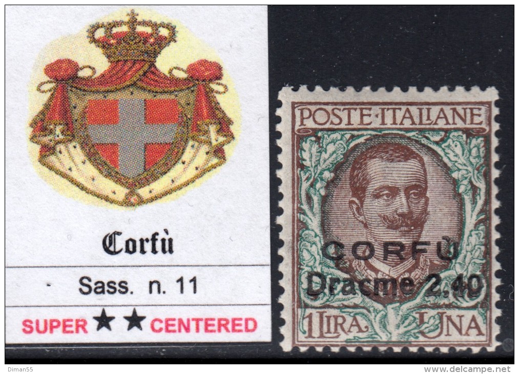 ITALIA - Corfù N.11 - Cv 125 Euro - GOMMA INTEGRA - MNH** - Korfu