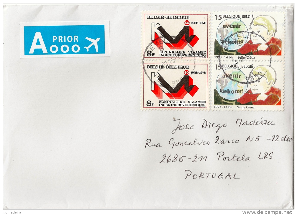 Belgique Cover To Portugal - Lettres & Documents