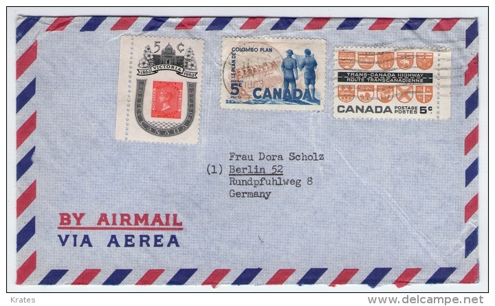 Old Letter - Canada, Air Mail - Airmail