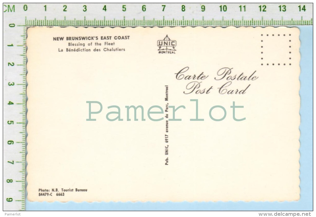 New Brunswick East Coast ( La Bénédiction Des Chalutiers , Blessing Of The Fleet) Post Card Carte Postale 2 Scans - Other & Unclassified
