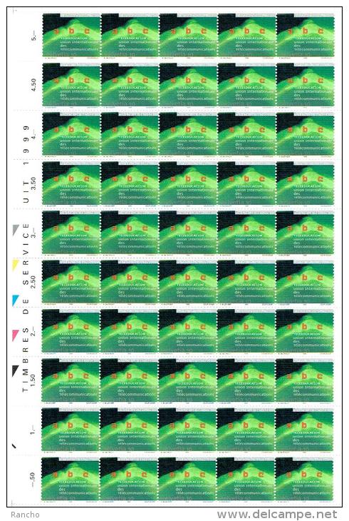 ** .U.I.T. 2xPLANCHES 50xTIMBRES DE COLLECTIONS NEUFS 1999 C/.S.B.K. Nr:16/17. Y&TELLIER Nr:472/473. MICHEL Nr:16/17.** - Officials