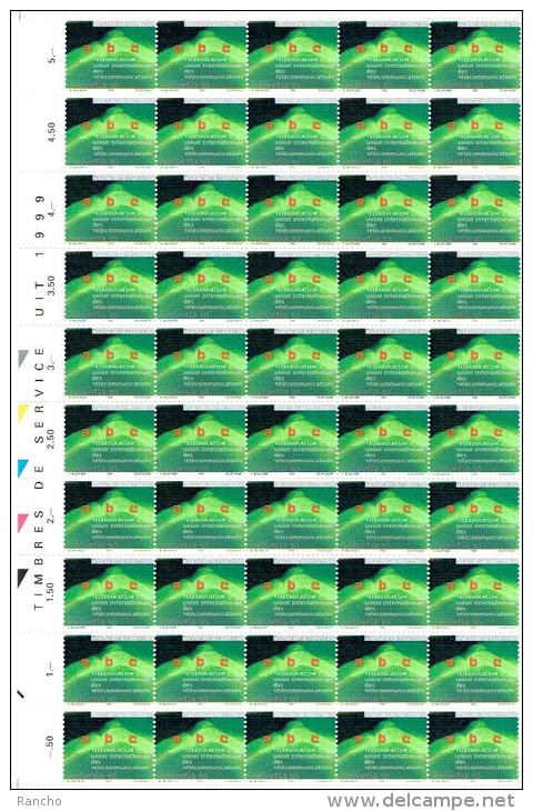 ** .U.I.T. PLANCHE 50xTIMBRES DE COLLECTIONS NEUFS AVEC GOMME 1999 C/.S.B.K. Nr:16. Y&TELLIER Nr:472. MICHEL Nr:16.** - Oficial