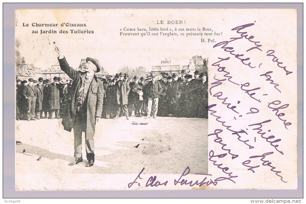 Paris Vécu . Le Charmeur D'oiseaux Aux Tuileries . Le Boer . - Petits Métiers à Paris