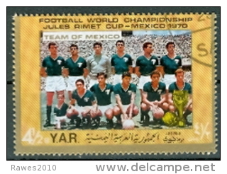 YAR 1976 Fussball-WM Mexico Gest. Team Of Mexico - 1970 – Mexico