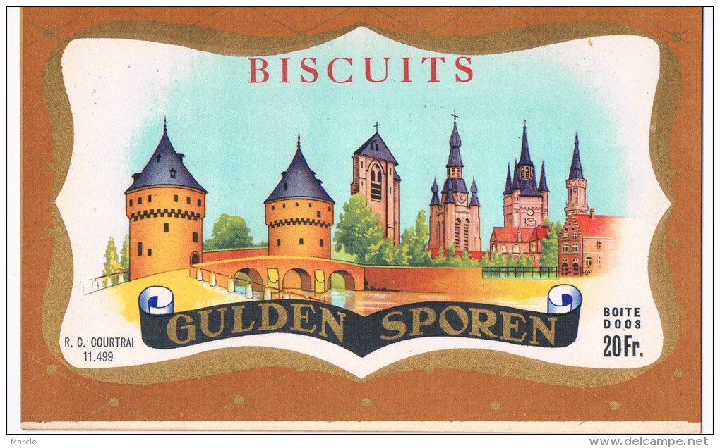 Ongebruikte Wikkel Biscuits GULDEN SPOREN Koekjes Kortrijk Courtrai - Fruits & Vegetables