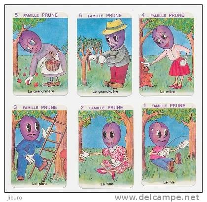 6 Cartes Famille Prune  /  Fruit / Prunes Humour  / Fruits / Plum Plums Humor  // IM 51/23 - Autres & Non Classés